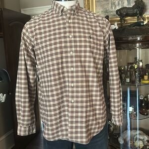 Ralph Lauren Sz XL Men’s Button Down Shirt EUC Red Tan Black